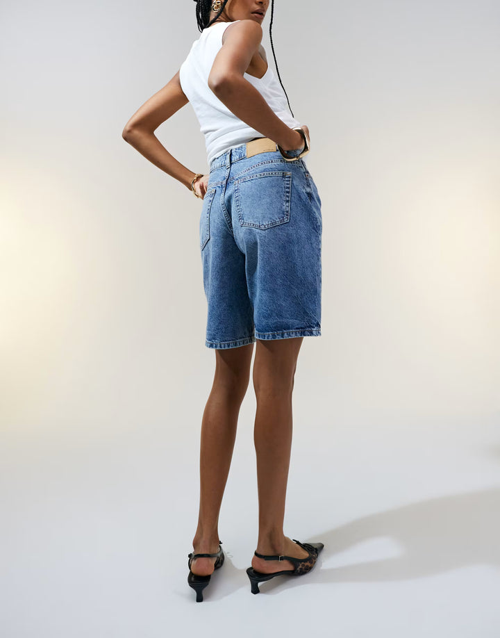 Pantaloni scurți de blugi ASOS, albastru
