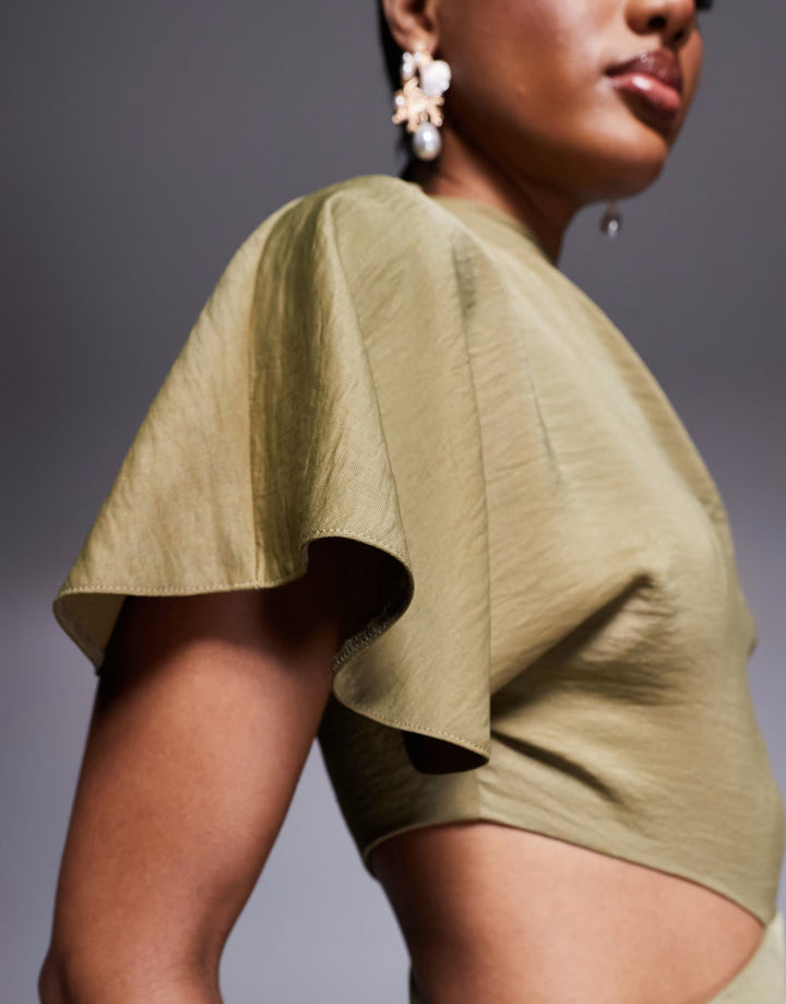 Rochie maxi ASOS, verde