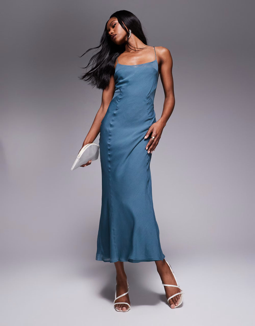 Rochie maxi ASOS, albastru