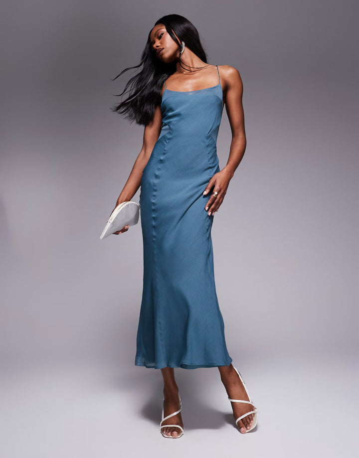 Rochie maxi ASOS, albastru