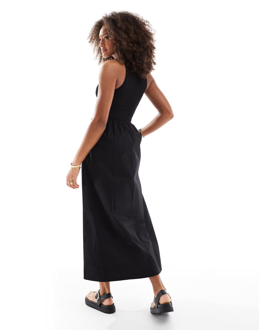 Rochie midi ASOS, negru