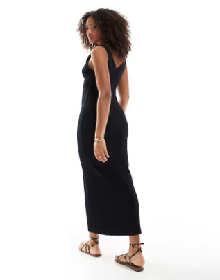 Rochie midi ASOS, negru