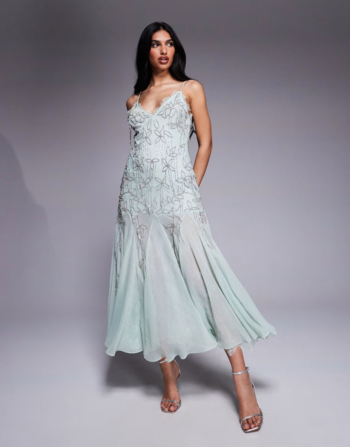 Rochie de ocazie Asos, verde