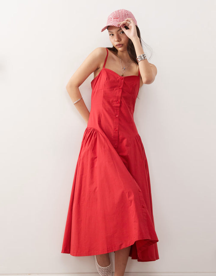 Rochie maxi ASOS, roșu