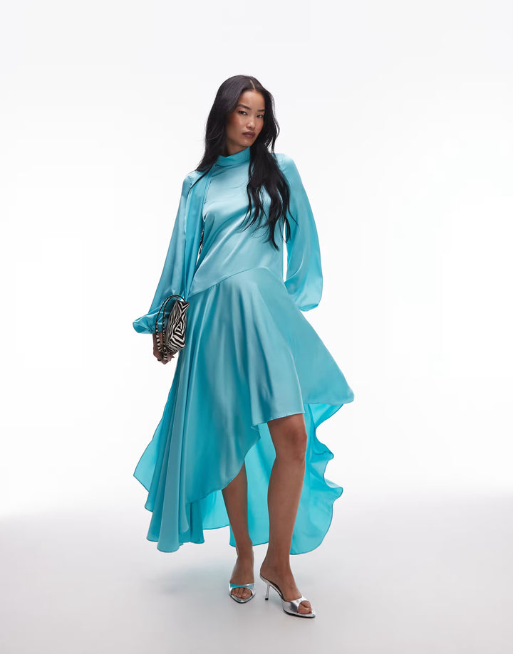 Rochie maxi ASOS, albastru