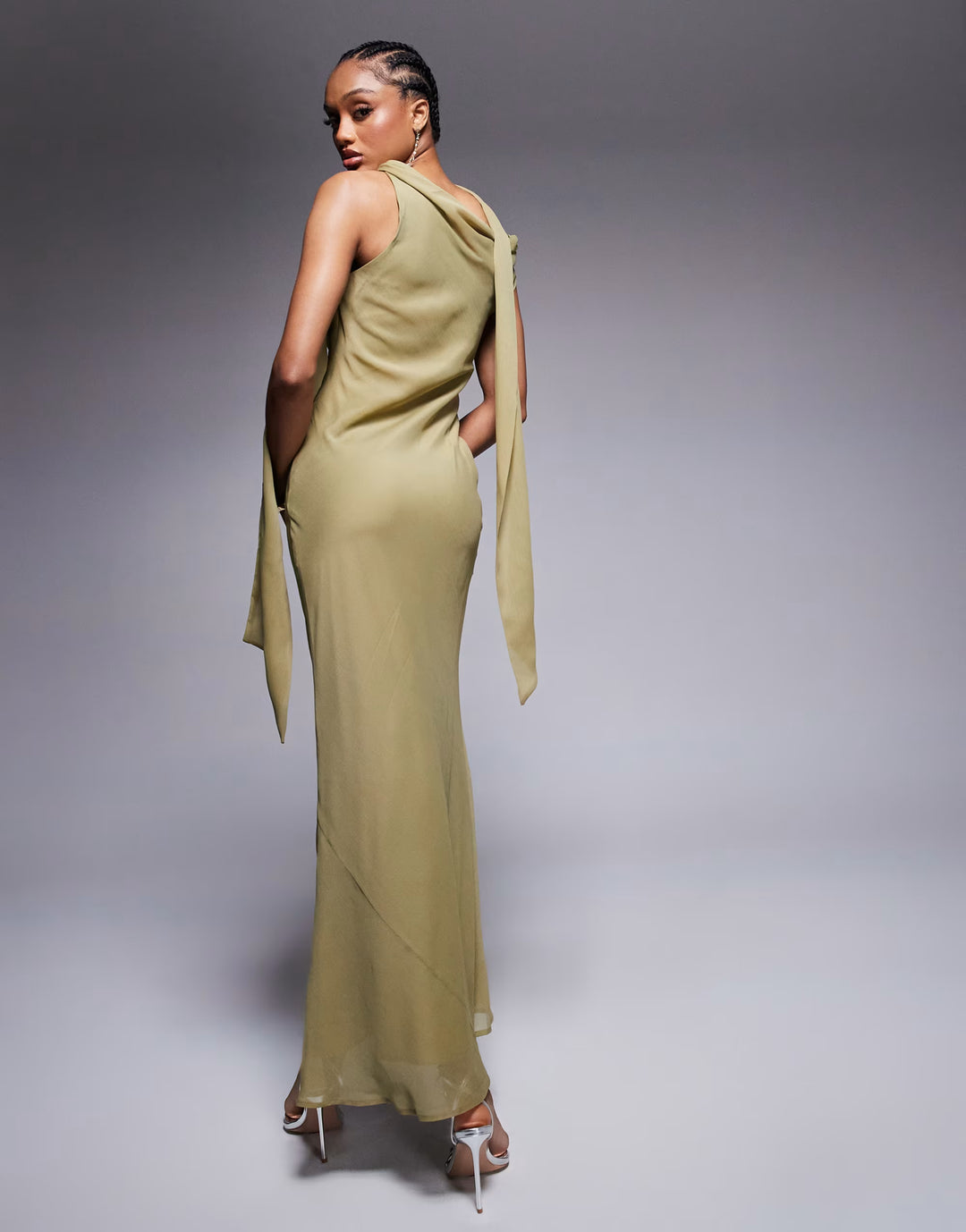 Rochie maxi ASOS, verde