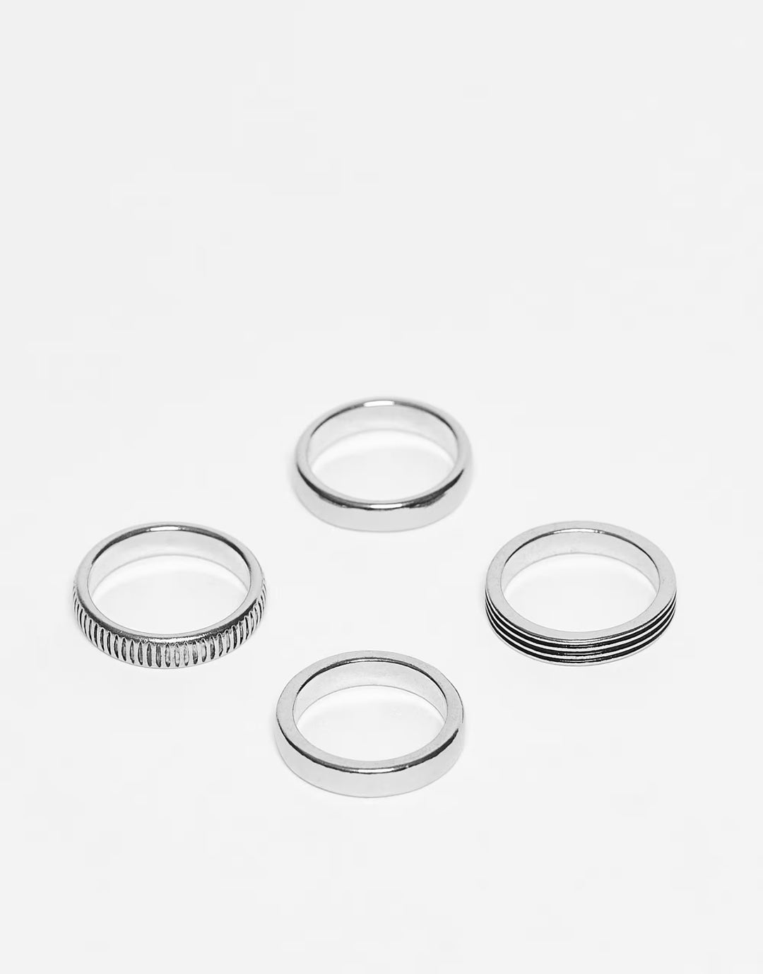 Set inele ASOS, argintiu