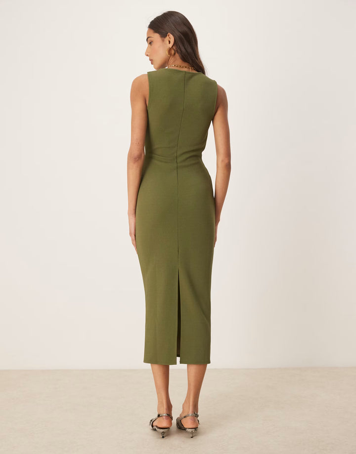 Rochie midi ASOS, verde