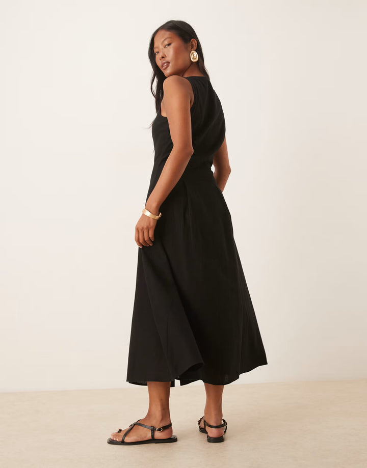 Rochie midi ASOS, negru