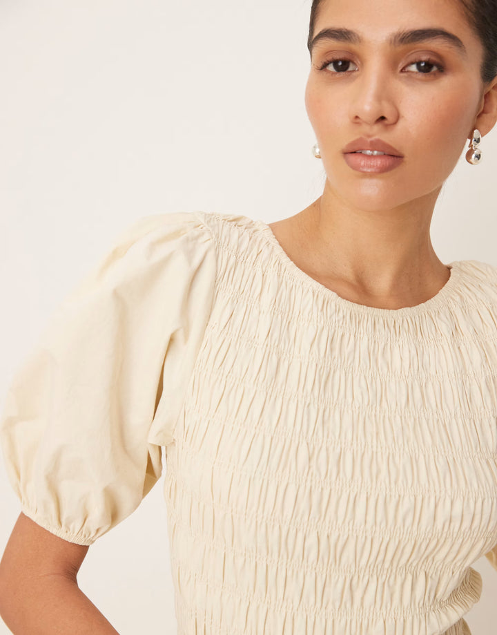 Rochie maxi ASOS, cream