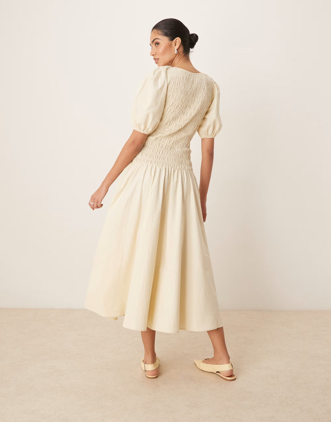 Rochie maxi ASOS, cream