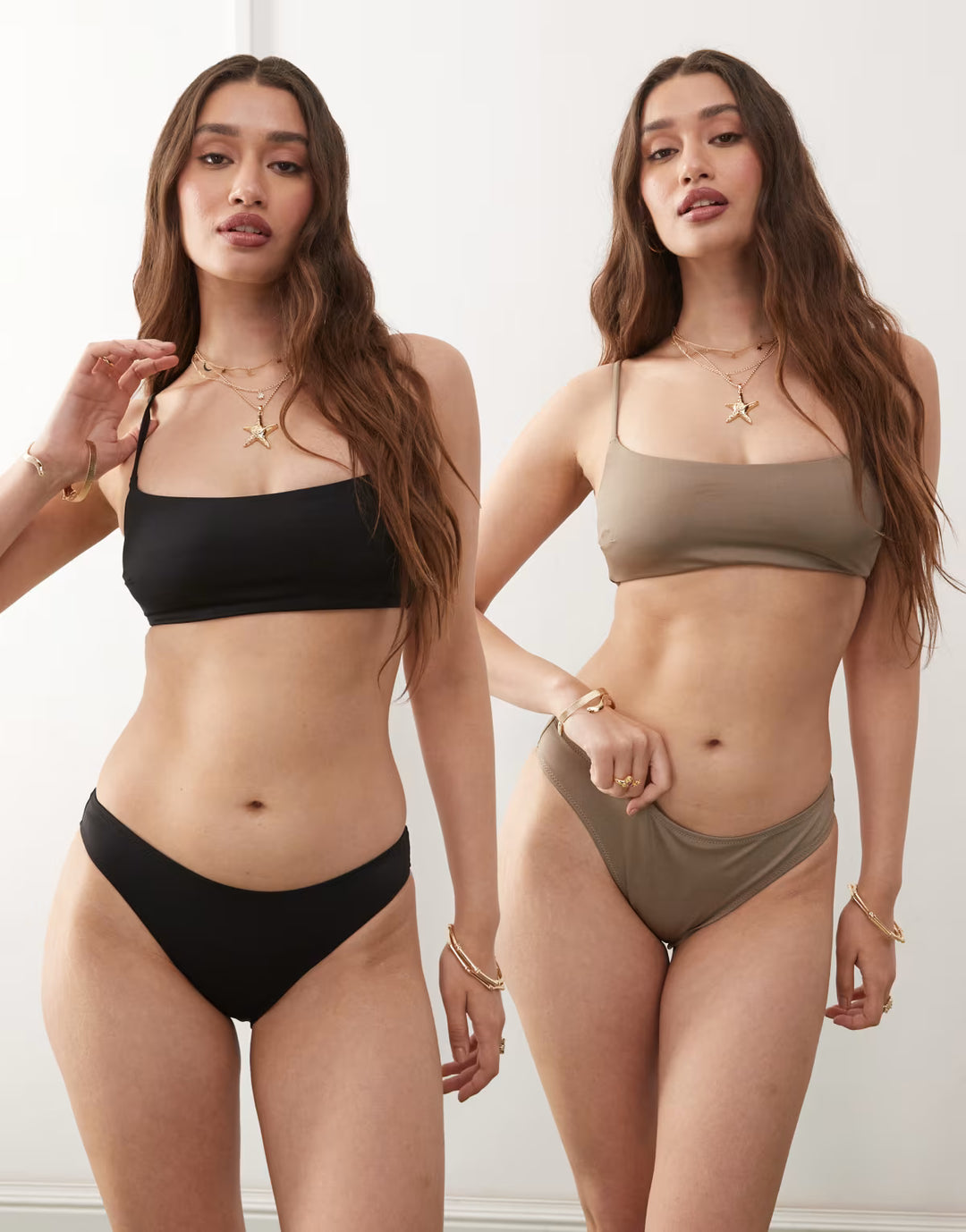 Set bustiere de baie WEEKDAY, mix culori