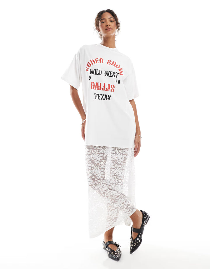 Rochie maxi ASOS, alb