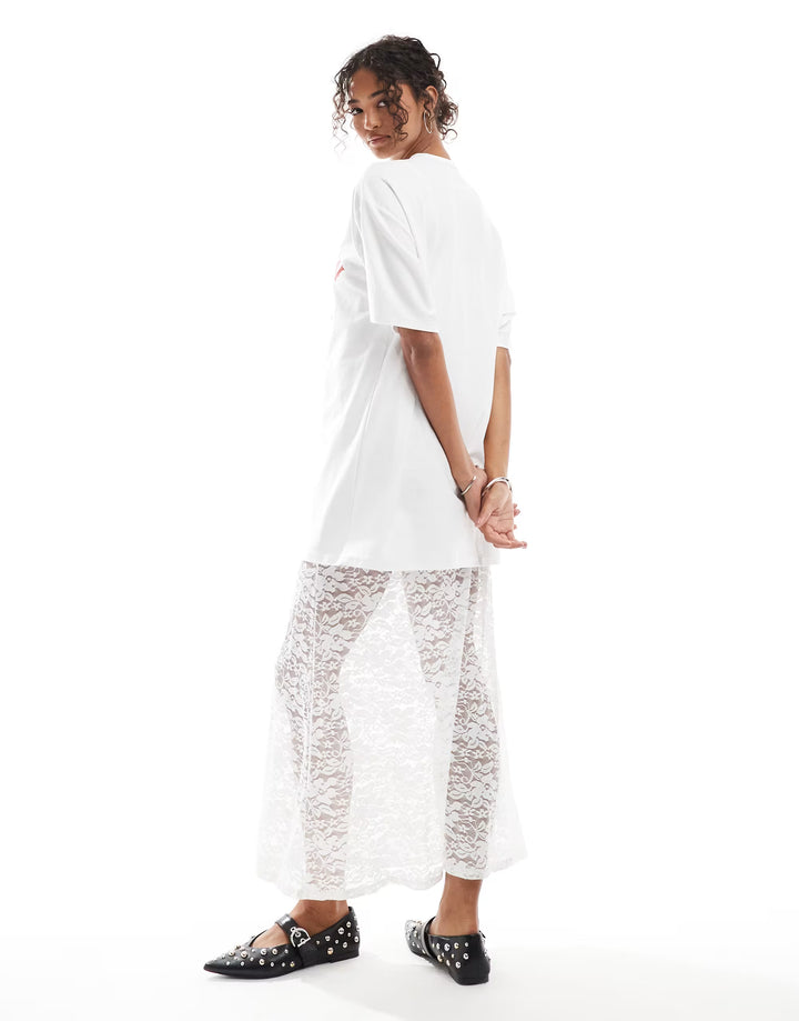 Rochie maxi ASOS, alb
