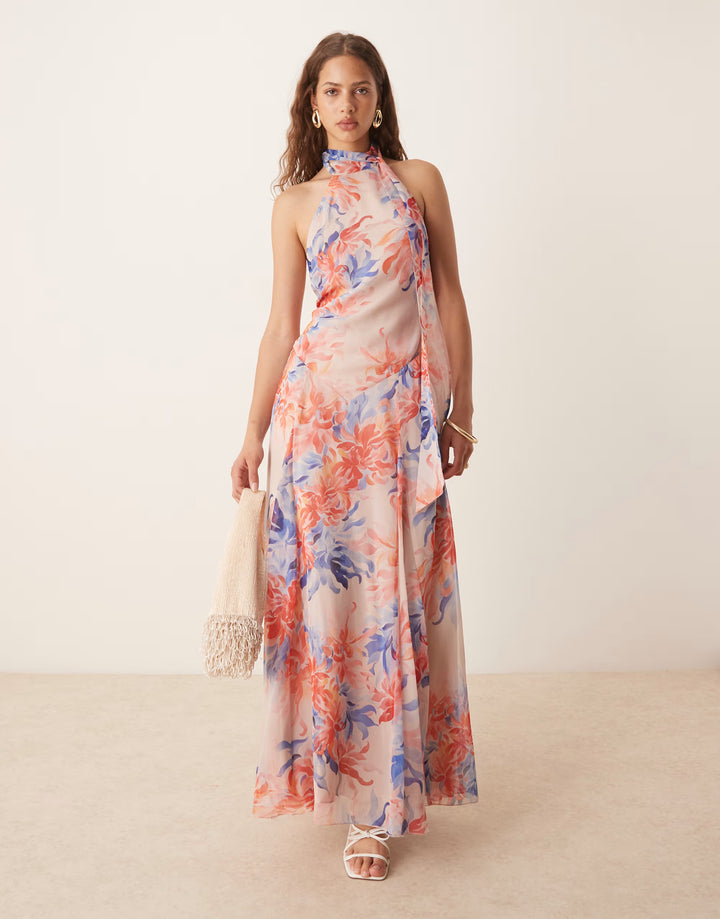 Rochie maxi ASOS, mix culori