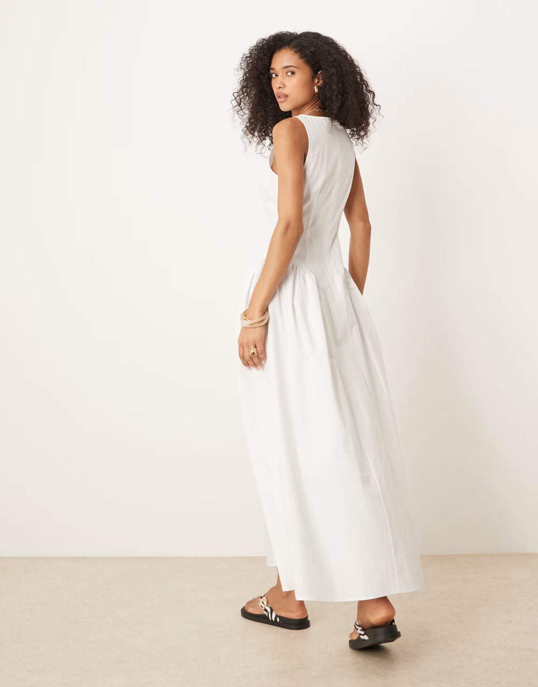 Rochie maxi ASOS, alb