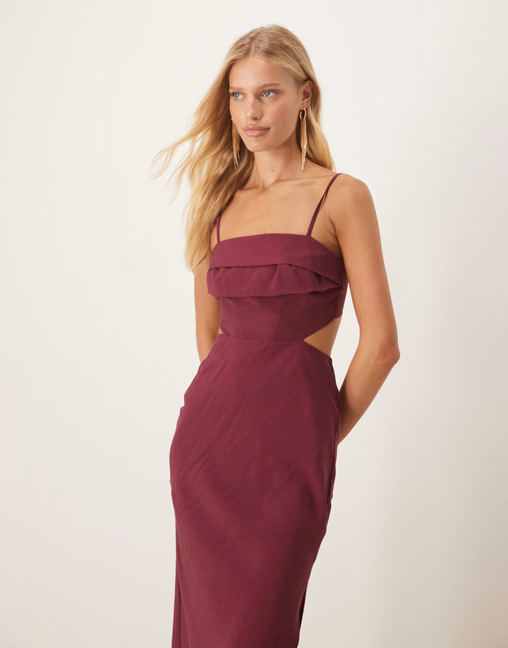 Rochie maxi ASOS, vișiniu