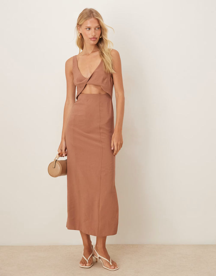 Rochie maxi ASOS, maro