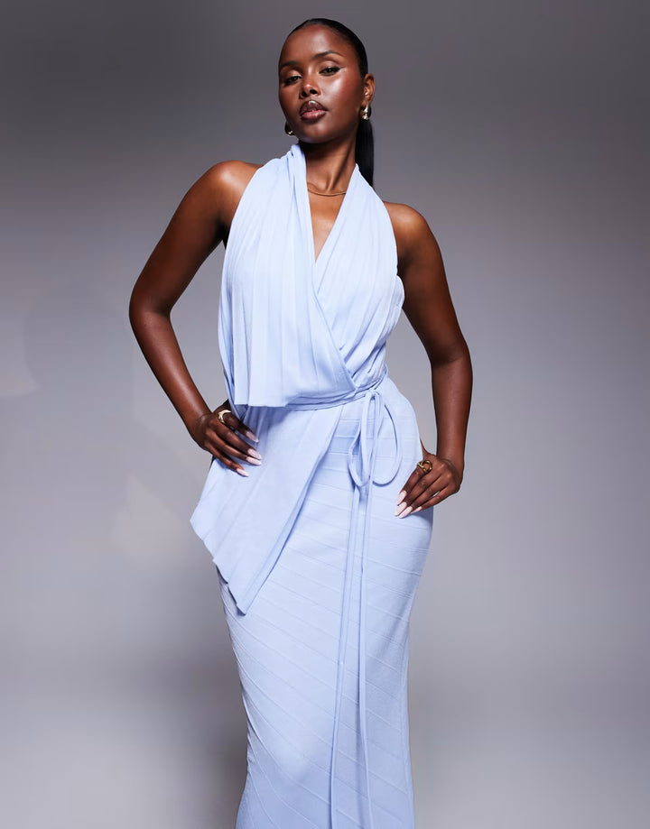 Rochie maxi ASOS, albastru