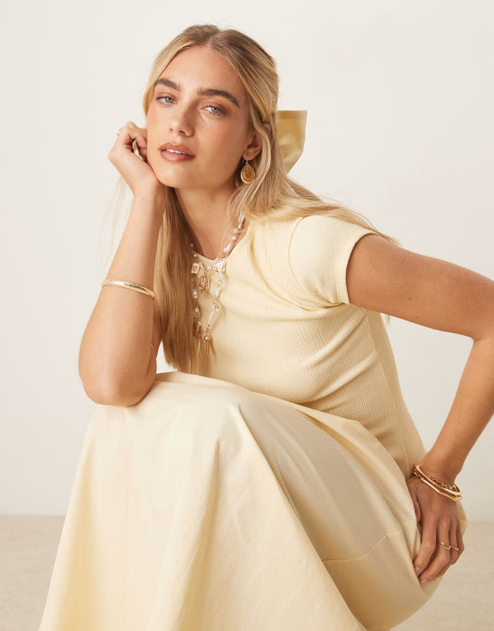 Rochie maxi ASOS, galben