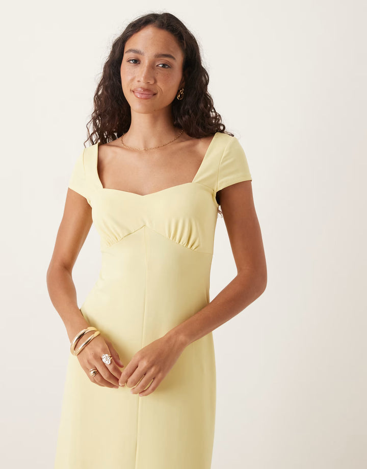 Rochie midi ASOS, galben