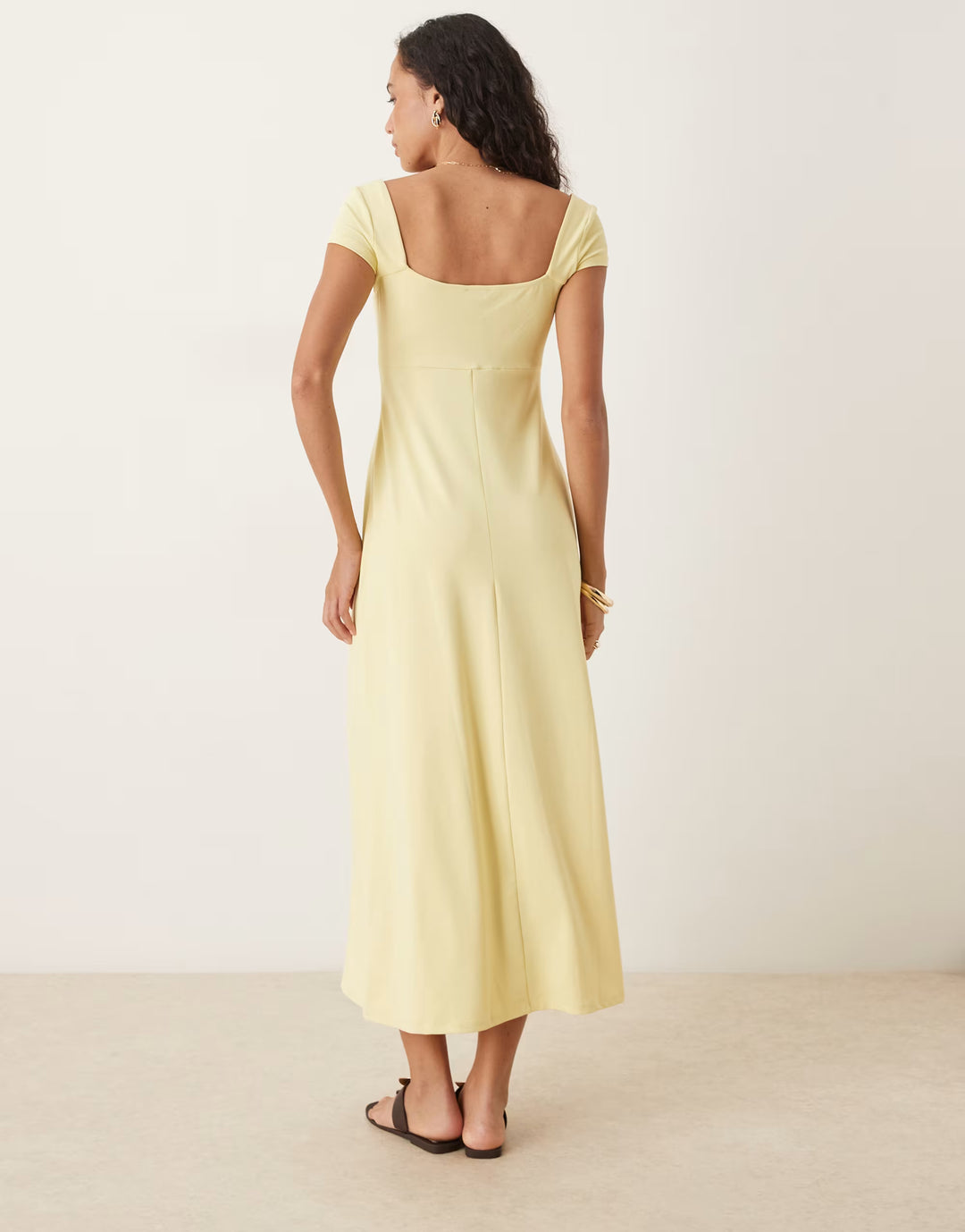 Rochie midi ASOS, galben