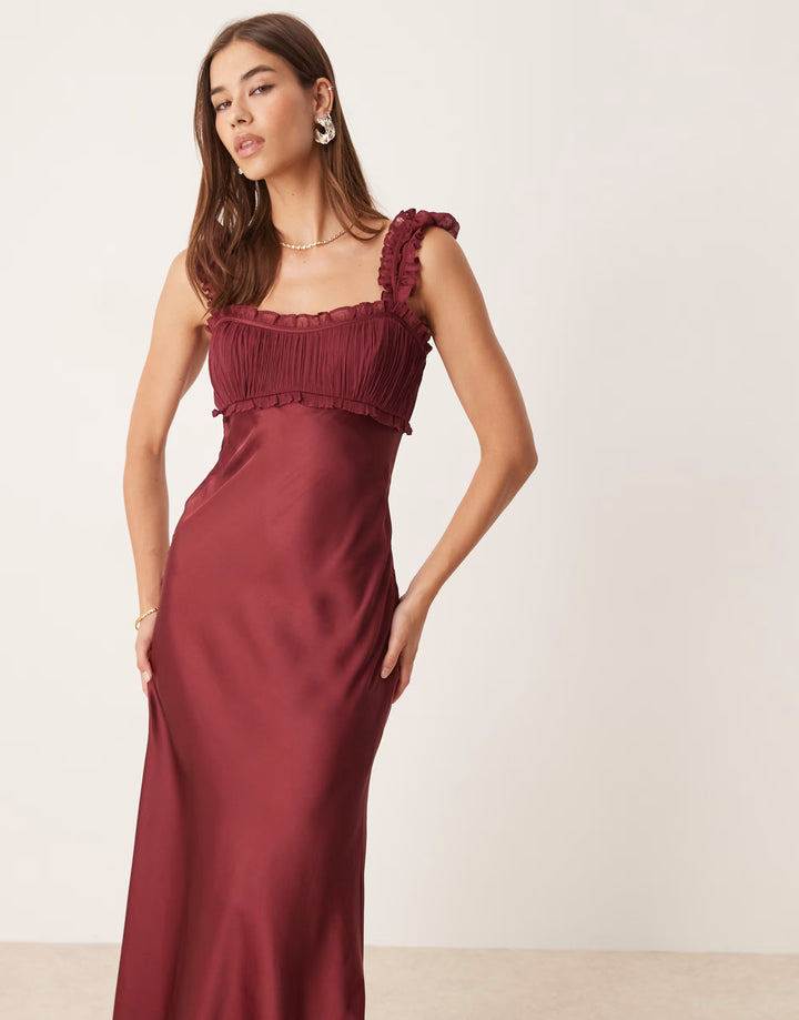 Rochie maxi ASOS, vișiniu