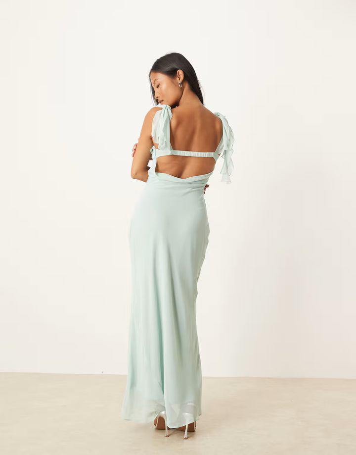 Rochie maxi ASOS, verde