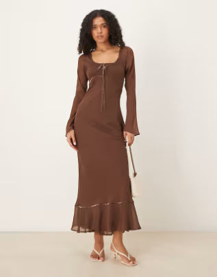 Rochie maxi ASOS, maro