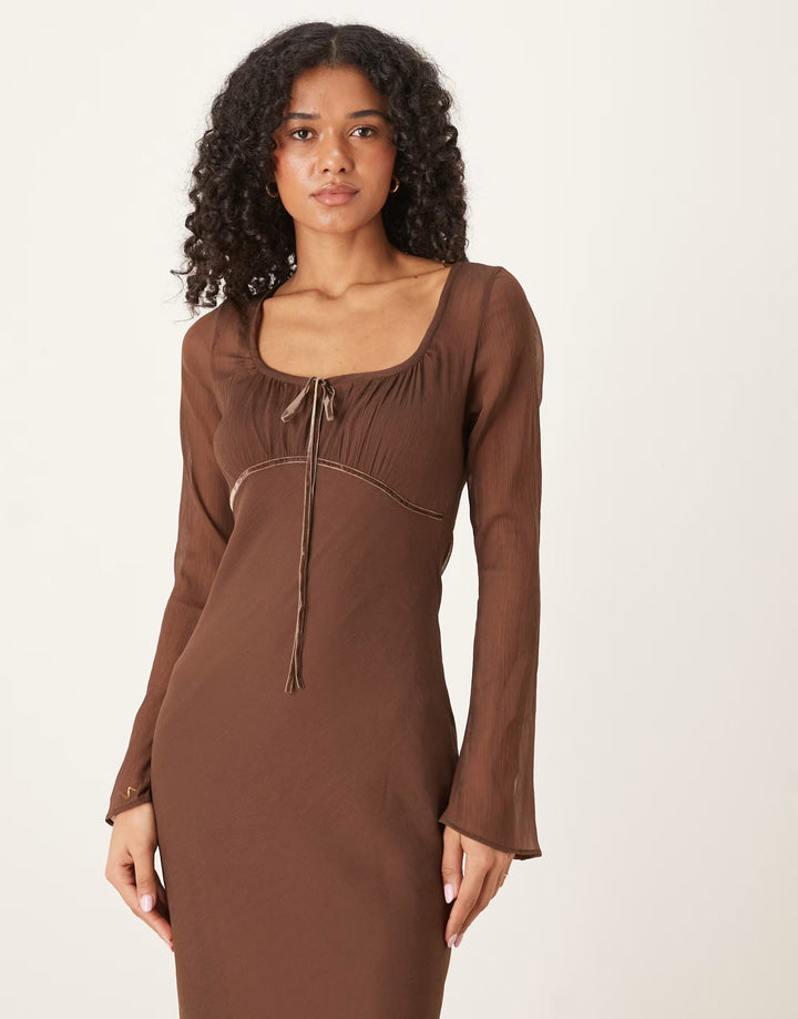 Rochie maxi ASOS, maro