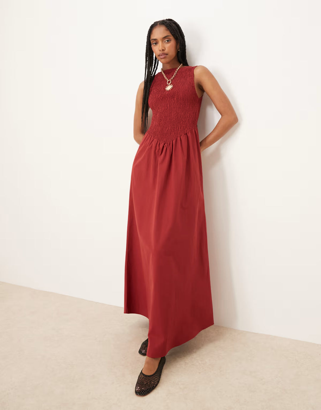 Rochie maxi ASOS, cărămiziu