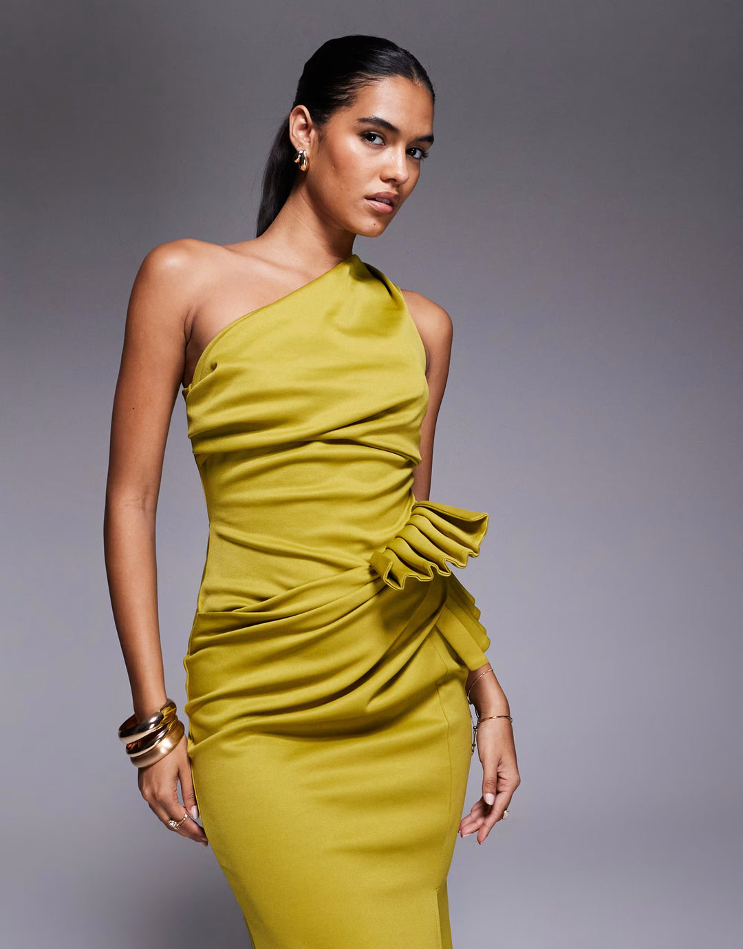 Rochie maxi ASOS, kaki