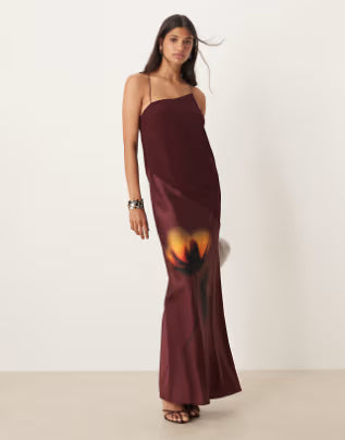 Rochie maxi ASOS, vișiniu
