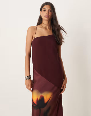 Rochie maxi ASOS, vișiniu