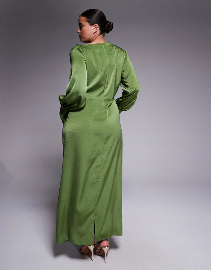 Rochie maxi ASOS, verde