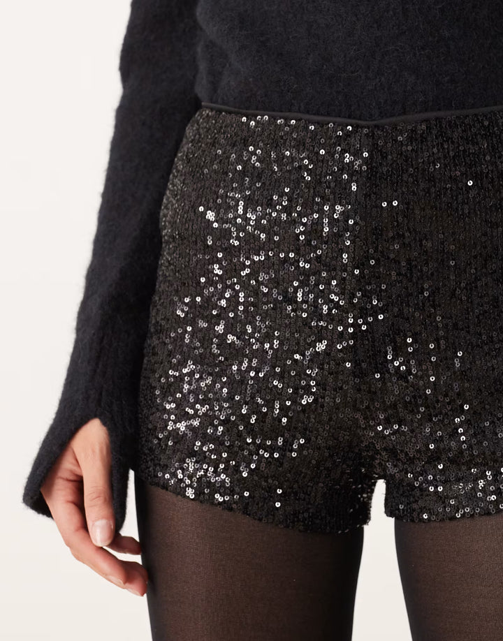Pantaloni scurți ASOS, negru