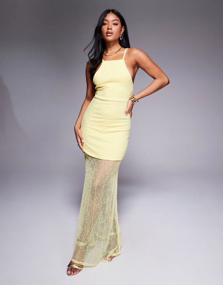 Rochie maxi ASOS, galben