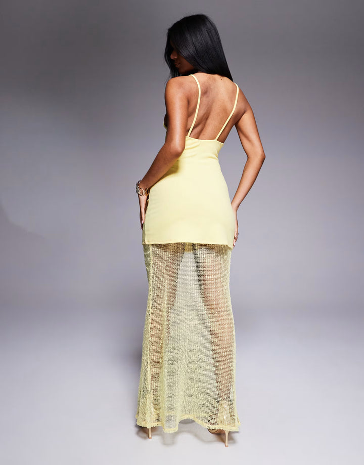 Rochie maxi ASOS, galben