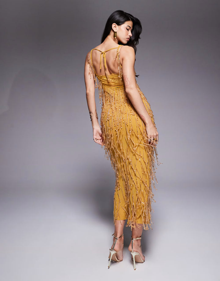 Rochie de ocazie ASOS, galben