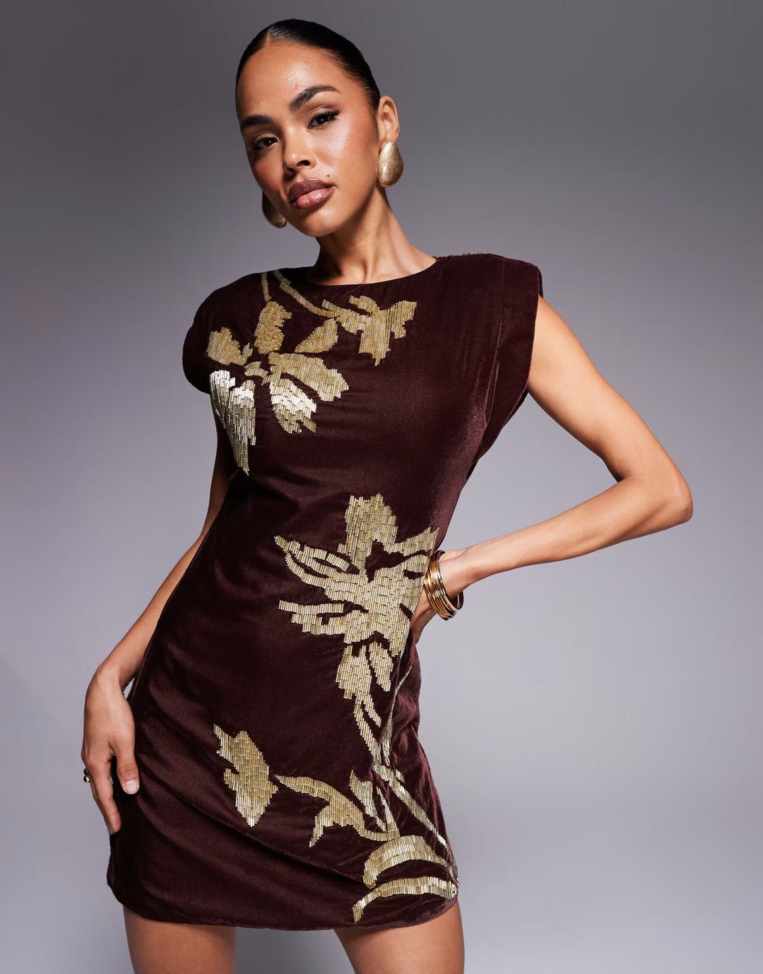 Rochie de ocazie ASOS, vișiniu