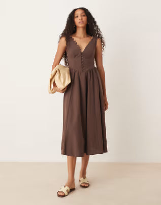 Rochie maxi ASOS, maro