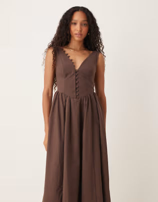 Rochie maxi ASOS, maro