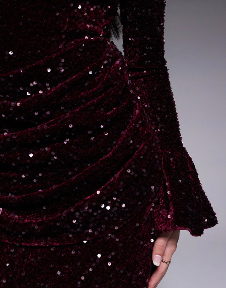 Rochie de ocazie ASOS, vișiniu