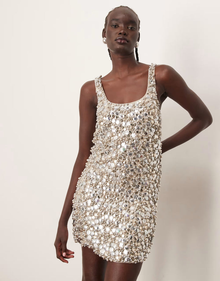 Rochie de ocazie ARRANGE, argintiu