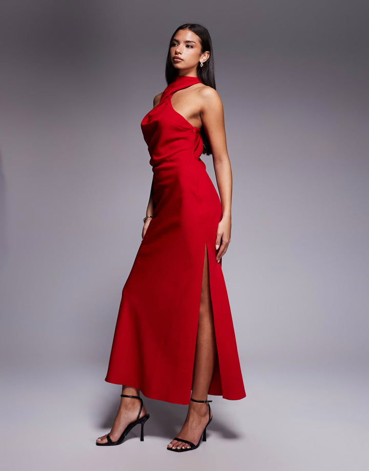 Rochie midi ASOS, roșu