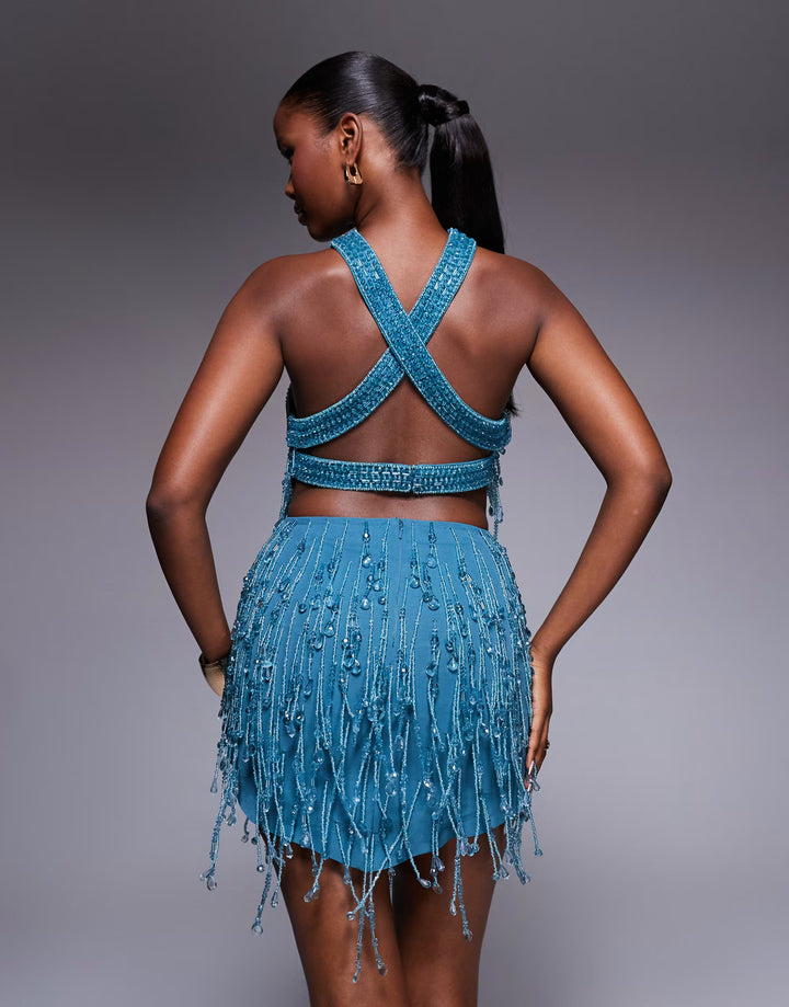 Rochie de ocazie Asos, albastru