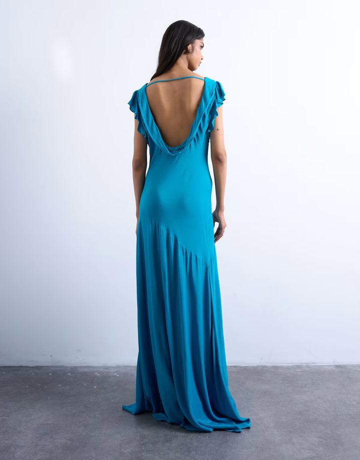 Rochie maxi ASOS, albastru