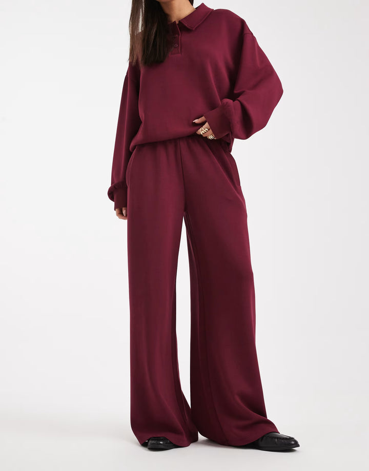 Pantaloni ASOS, vișiniu