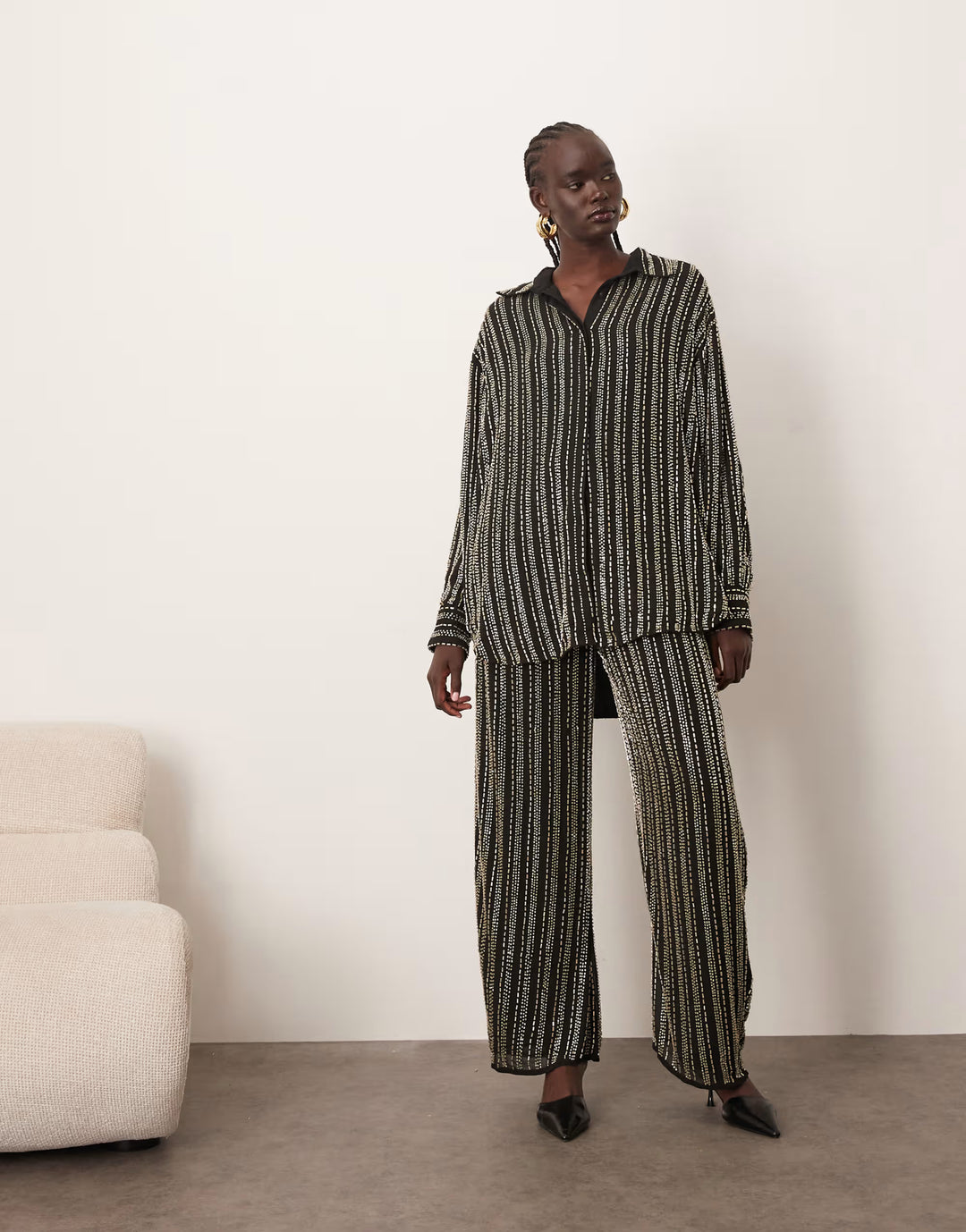 Pantaloni ARRANGE, fekete