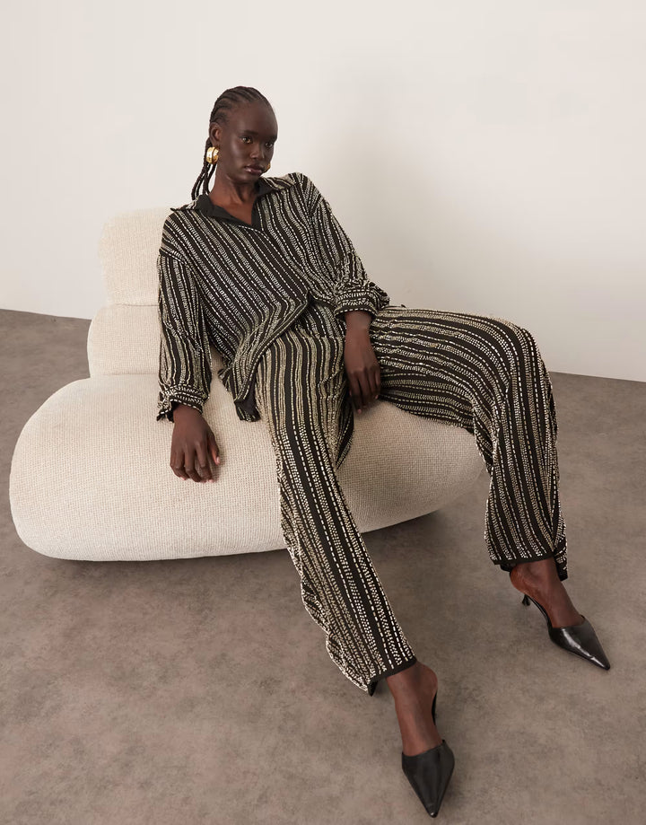 Pantaloni ARRANGE, fekete